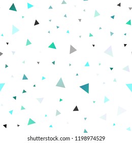 Light Green, Yellow vector seamless template with crystals, triangles. Glitter abstract illustration with triangular shapes. Best design for your ad, poster, banner.