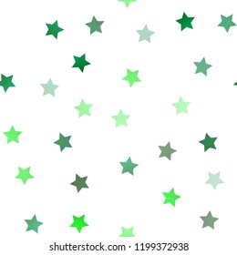 Light Green, Yellow vector seamless background with colored stars. Modern geometrical abstract illustration with stars. The pattern can be used for wrapping gifts.