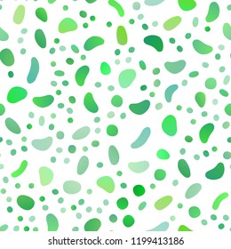 Light Green, Yellow vector seamless layout with circle spots. Glitter abstract illustration with blurred drops of rain. Trendy design for wallpaper, fabric makers.