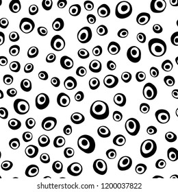 Light Green, Yellow vector seamless backdrop with dots, spots. Glitter abstract illustration with blurred drops of rain. Pattern for trendy fabric, wallpapers.