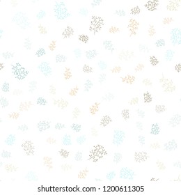 Light Green, Yellow vector seamless natural background with leaves, branches. Colorful abstract illustration with leaves in doodle style. Trendy design for wallpaper, fabric makers.