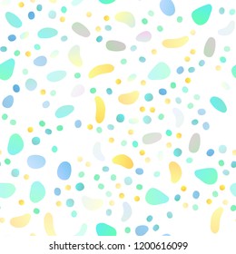 Light Green, Yellow vector seamless cover with circles. Illustration with set of shining colorful abstract circles. Trendy design for wallpaper, fabric makers.