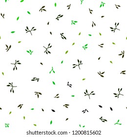 Light Green, Yellow vector seamless elegant template with leaves. An elegant bright illustration with leaves in Natural style. Pattern for design of window blinds, curtains.