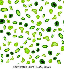 Light Green, Yellow vector seamless pattern with spheres. Blurred decorative design in abstract style with bubbles. Trendy design for wallpaper, fabric makers.
