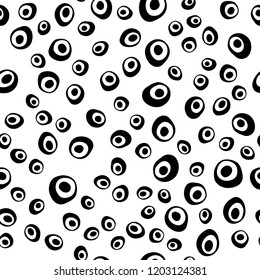 Light Green, Yellow vector seamless template with spots. Abstract illustration with colored bubbles in nature style. Pattern for trendy fabric, wallpapers.