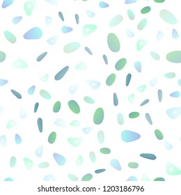 Light Green, Yellow vector seamless template with crystals, circles. Decorative design in abstract style with lines, dots. Pattern can be used for websites.