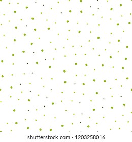 Light Green, Yellow vector seamless texture with disks. Abstract illustration with colored bubbles in nature style. Trendy design for wallpaper, fabric makers.
