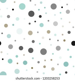 Light Green, Yellow vector seamless cover with spots. Blurred bubbles on abstract background with colorful gradient. Pattern for trendy fabric, wallpapers.