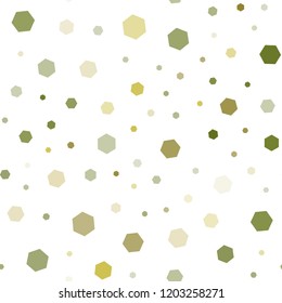Light Green, Yellow vector seamless template in hexagonal style. Abstract illustration with colorful hexagons. Pattern for ads, leaflets.