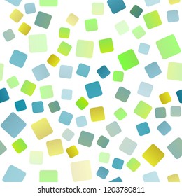 Light Green, Yellow vector seamless backdrop with rectangles, squares. Decorative design in abstract style with rectangles. Best design for your ad, poster, banner.
