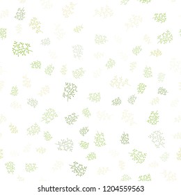 Light Green, Yellow vector seamless natural artwork with leaves, branches. Modern abstract illustration with leaves and branches. Pattern for trendy fabric, wallpapers.