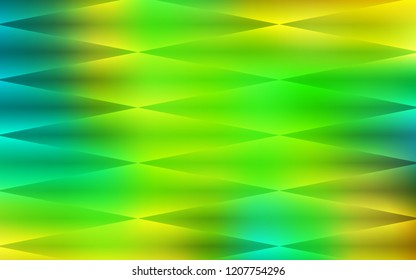 Light Green, Yellow vector seamless template with crystals, rectangles. Beautiful illustration with rectangles and squares. Trendy design for wallpaper, fabric makers.