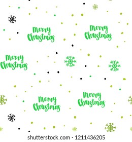 Light Green, Yellow vector seamless layout with bright snowflakes. Colorful snowflakes with gradient on abstract background. Design for textile, fabric, wallpapers.