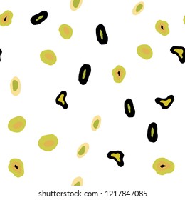 Light Green, Yellow vector seamless background with bubbles. Abstract illustration with colored bubbles in nature style. Pattern for design of fabric, wallpapers.