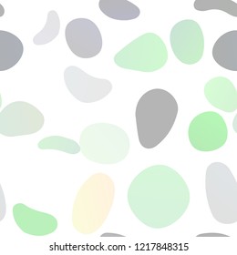 Light Green, Yellow vector seamless background with bubbles. Blurred decorative design in abstract style with bubbles. Pattern for design of fabric, wallpapers.