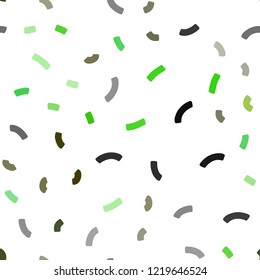 Light Green, Yellow vector seamless pattern with lamp shapes. Shining crooked illustration in marble style. A completely new memphis design for your business.