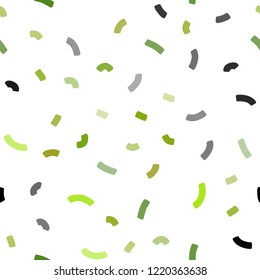 Light Green, Yellow vector seamless background with bent lines. Glitter abstract illustration with wry lines. The elegant pattern for brand book.