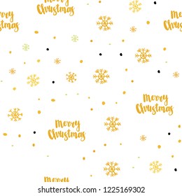 Light Green, Yellow vector seamless template with ice snowflakes. Modern geometrical abstract illustration with snowflakes. Pattern for design of window blinds, curtains.