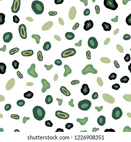 Light Green, Yellow vector seamless cover with spots. Abstract illustration with colored bubbles in nature style. Pattern for design of window blinds, curtains.