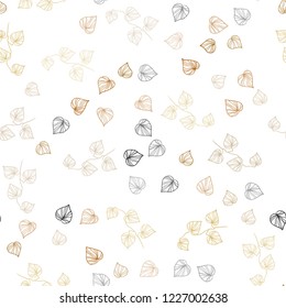 Light Green, Yellow vector seamless doodle background with leaves. New colorful illustration in doodle style with leaves. Trendy design for wallpaper, fabric makers.