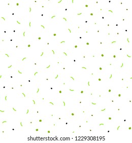 Light Green, Yellow vector seamless pattern with spheres, triangles. Glitter abstract illustration with connection of triangle structure. Pattern for trendy fabric, wallpapers.