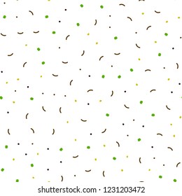 Light Green, Yellow vector seamless layout with circles, lines. Design with connection of dots and lines on colorful background. Pattern for trendy fabric, wallpapers.