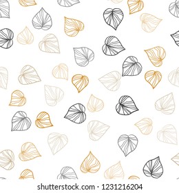 Light Green, Yellow vector seamless elegant pattern with leaves. Brand new colored illustration in blurry style with leaves. Pattern for design of fabric, wallpapers.