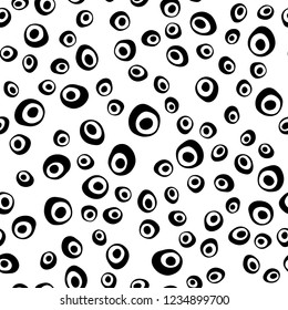 Light Green, Yellow vector seamless template with spots. Blurred decorative design in abstract style with bubbles. Pattern for design of fabric, wallpapers.