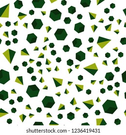 Light Green, Yellow vector seamless, isometric background with triangles, cubes. Abstract illustration with colorful lines, cubes. Design for wallpaper, fabric makers.