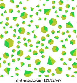 Light Green, Yellow vector seamless, isometric layout with rectangles, triangles. Illustration with colorful triangles, rectangles. Template for business cards, websites.