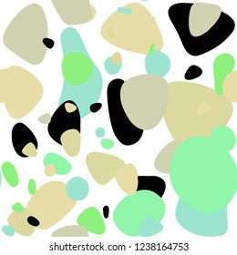 Light Green, Yellow vector seamless cover with spots. Blurred decorative design in abstract style with bubbles. Pattern for design of fabric, wallpapers.