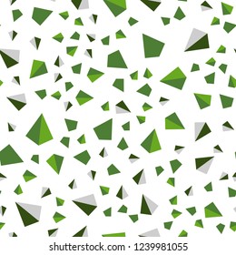 Light Green, Yellow vector seamless, isometric texture with triangular style. Beautiful illustration with triangles in nature style. Texture for window blinds, curtains.