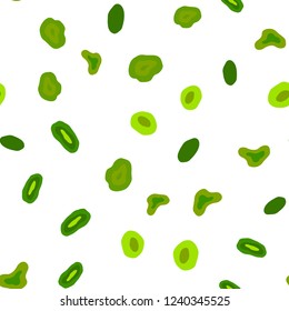 Light Green, Yellow vector seamless pattern with spheres. Beautiful colored illustration with blurred circles in nature style. Design for textile, fabric, wallpapers.