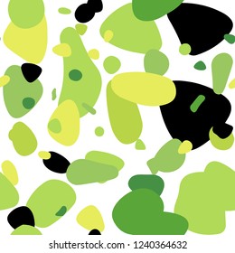Light Green, Yellow vector seamless pattern with spheres. Modern abstract illustration with colorful water drops. Pattern for design of fabric, wallpapers.