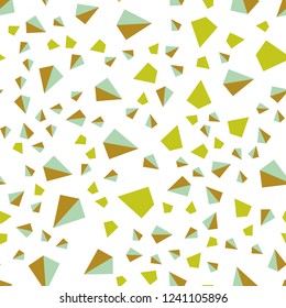 Light Green, Yellow vector seamless, isometric backdrop with lines, triangles. Glitter abstract illustration with triangular shapes. Texture for window blinds, curtains.