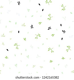 Light Green, Yellow vector seamless doodle pattern with leaves. Colorful illustration in doodle style with leaves. Pattern for trendy fabric, wallpapers.