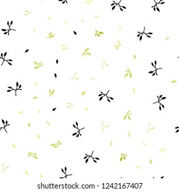 Light Green, Yellow vector seamless natural background with leaves. leaves on blurred abstract background with gradient. Template for business cards, websites.