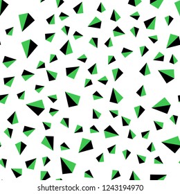 Light Green, Yellow vector seamless, isometric layout with lines, triangles. Glitter abstract illustration with triangular shapes. Design for wallpaper, fabric makers.