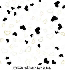 Light Green, Yellow vector seamless layout with sweet hearts. Illustration with hearts in love concept for valentine's day. Pattern can be used for valentine's ad, booklets.
