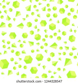 Light Green, Yellow vector seamless, isometric pattern with polygonal style with cubes. Lines, rhombus with colorful gradient. Design for textile, fabric, wallpapers.
