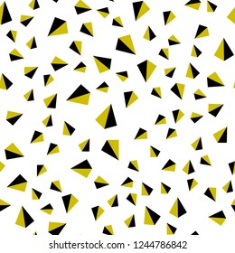 Light Green, Yellow vector seamless, isometric background with triangles. Modern abstract illustration with colorful triangles. Template for business cards, websites.