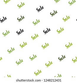 Light Green, Yellow vector seamless texture with selling simbols. Colorful set of  percentage signs in simple style. Backdrop for mega promotions, discounts.