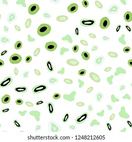Light Green, Yellow vector seamless texture with disks. Modern abstract illustration with colorful water drops. Design for textile, fabric, wallpapers.