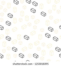 Light Green, Yellow vector seamless, isometric texture in rectangular style. Rectangles on abstract background with colorful gradient. Design for textile, fabric, wallpapers.