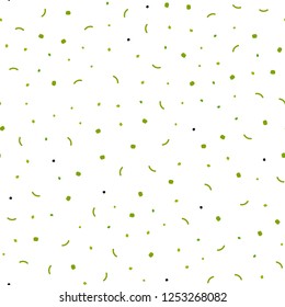 Light Green, Yellow vector seamless pattern with spheres, triangles. Decorative design in abstract style with triangle structure. Pattern for trendy fabric, wallpapers.