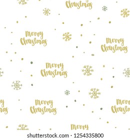Light Green, Yellow vector seamless layout with bright snowflakes. Shining colorful illustration with snow on abstract template. Design for textile, fabric, wallpapers.