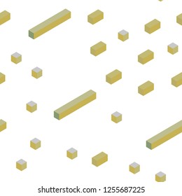 Light Green, Yellow vector seamless, isometric texture in rectangular style. Abstract gradient illustration with rectangles. Pattern for design of fabric, wallpapers.