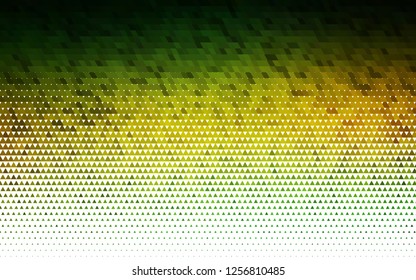 Light Green, Yellow vector seamless backdrop with lines, triangles. Illustration with set of colorful triangles. Pattern for design of fabric, wallpapers.