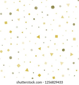 Light Green, Yellow vector seamless cover with polygonal style with circles. Abstract gradient illustration with circles, triangles, cubes. Pattern for design of window blinds, curtains.