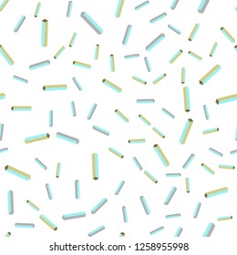 Light Green, Yellow vector seamless, isometric template with repeated sticks. Colorful shining illustration with lines on abstract template. Template for business cards, websites.